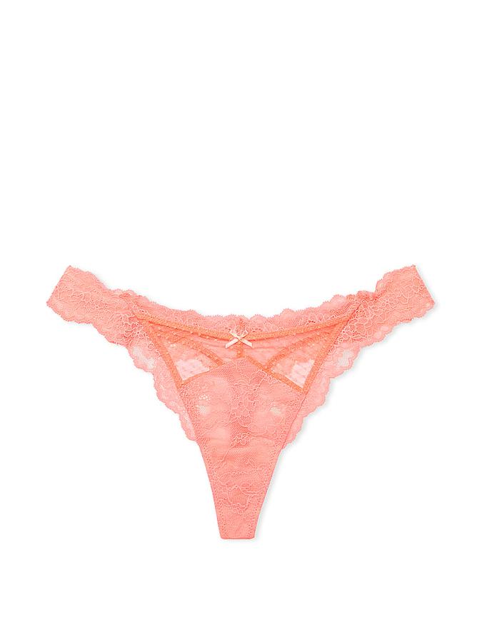 Lace & Mesh Thong Panty image number 2
