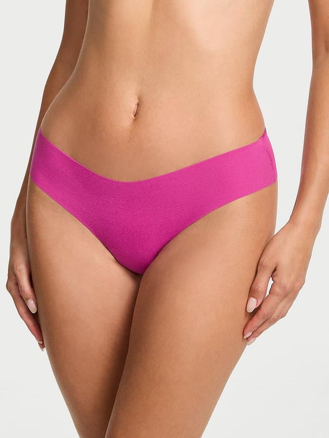 No-Show Mesh-Back Logo Thong Panty