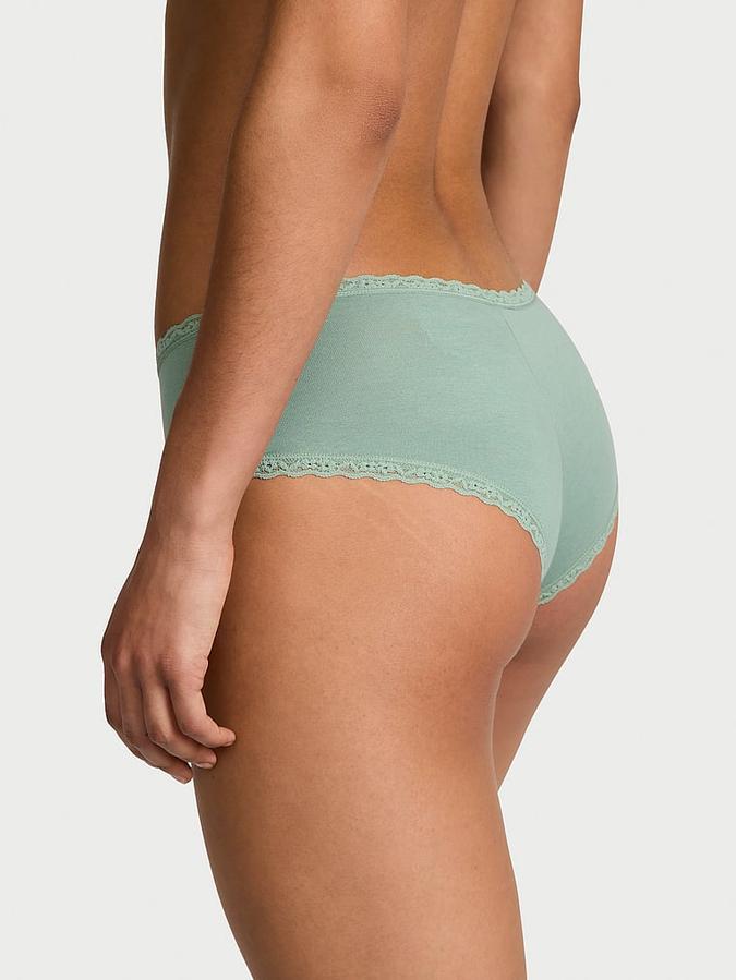 Cotton Lace-Waist Cheeky Panty image number 1
