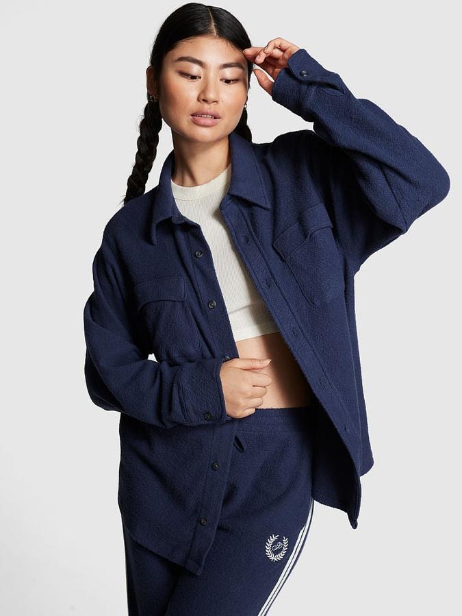 Reverse Fleece Shacket image number 0