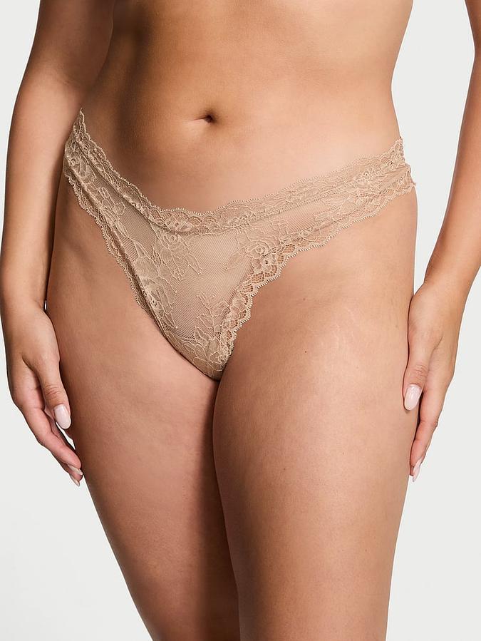 Rose Lace High-Leg Thong Panty image number 0