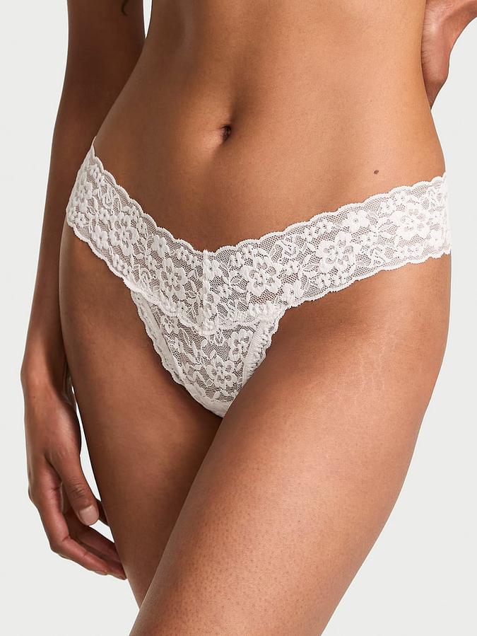 Blossom Lace Thong Panty image number 0