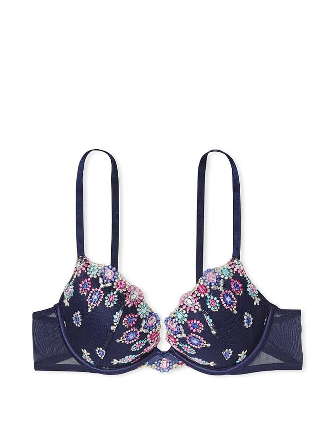 Bejeweled Embroidery Push-Up Bra image number 2