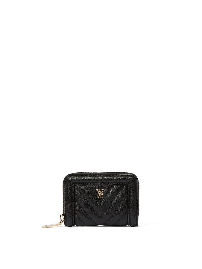 The Victoria Small Wallet with Zip Black image number 0