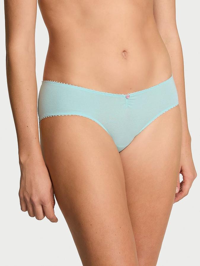 Stretch Cotton Heart Lace Hiphugger Panty