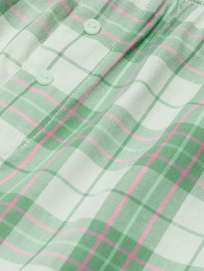 Flannel Boxy Pajama Shorts image number 3