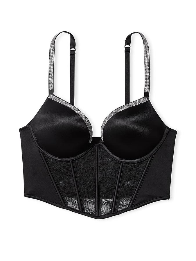 Bombshell Add-2-Cups Shine Strap Push-Up Corset Top image number 2