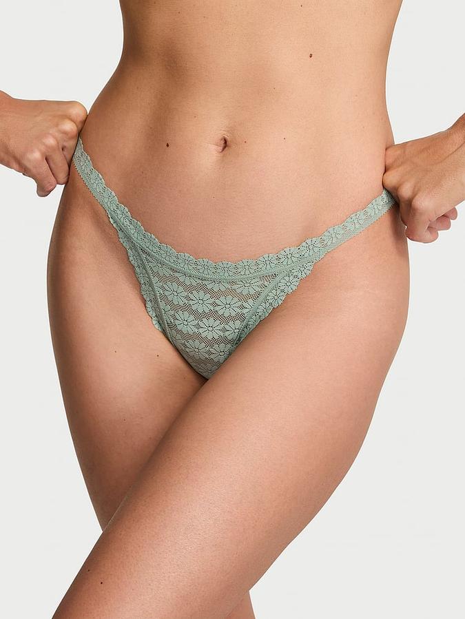 Daisy Lace String Thong Panty image number 0