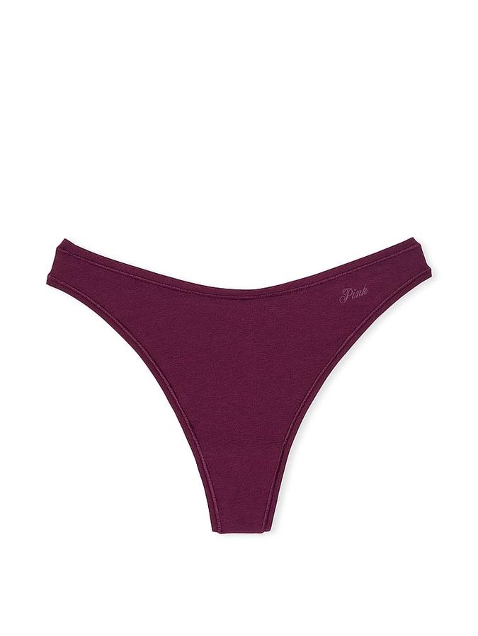 Cotton High-Leg Thong Panty
