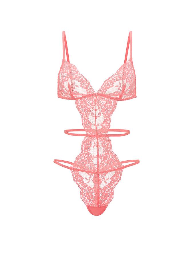 Dare to Dream Lace Strappy Triangle Teddy image number 2