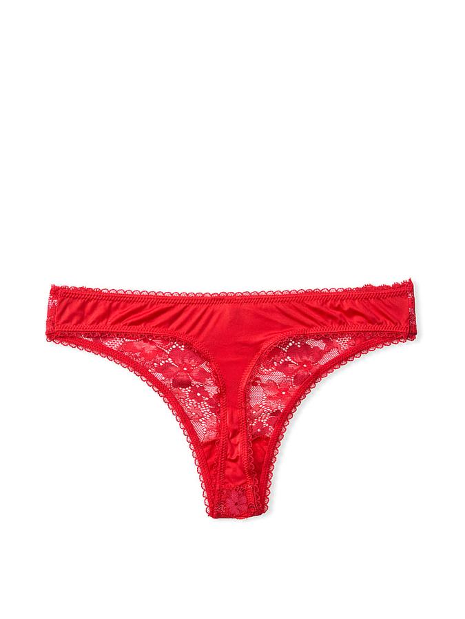 Shimmer Lace & Micro Thong Panty image number 3