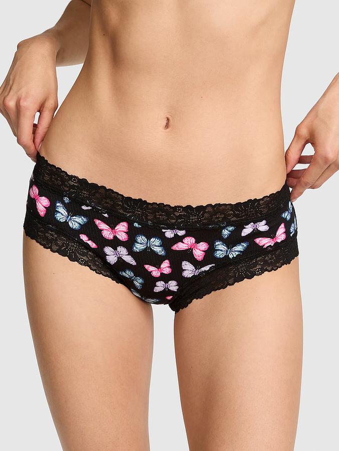 PINK Wink? Lace-Trim Cheeky Panty