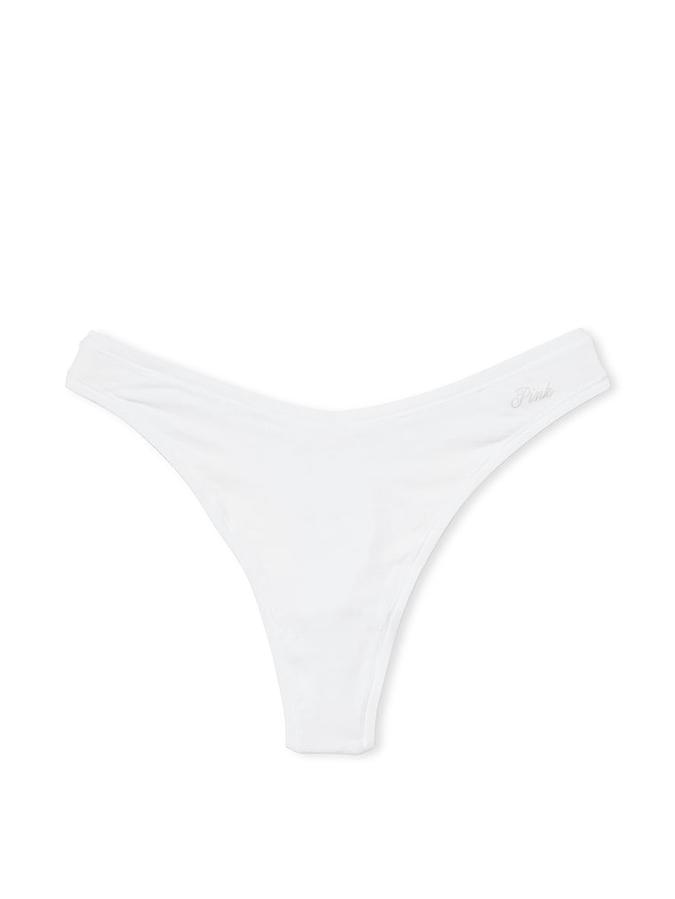 Cotton High-Leg Thong Panty image number 0