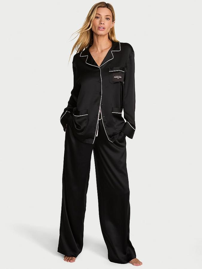 Signature Satin Luxe Long Pajama Set
