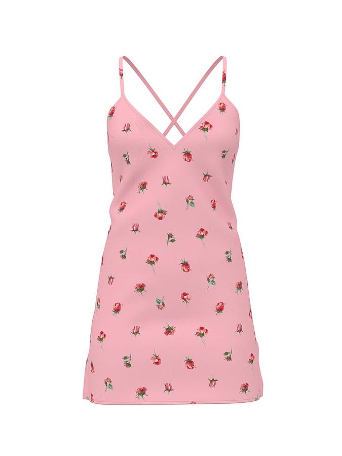 Satin Open-Back Slip Dress image number 2