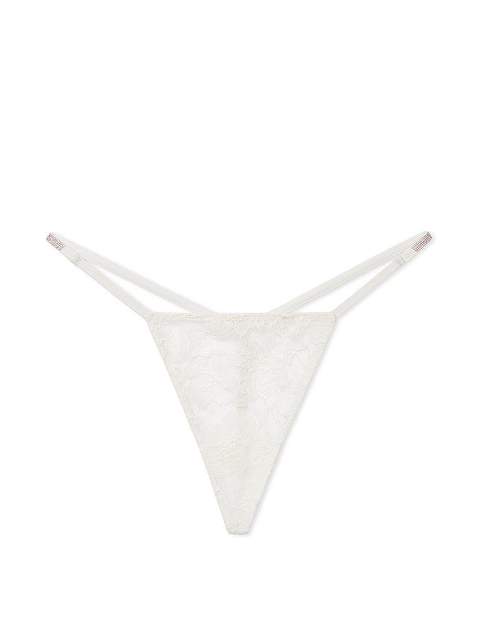 Shine Strap Lace V-String Panty image number 2