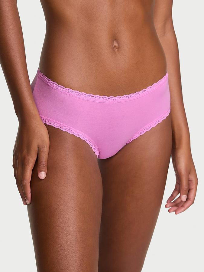 Cotton Lace-Waist Cheeky Panty