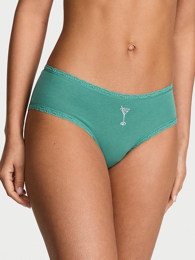 Cotton Lace-Waist Cheeky Panty
