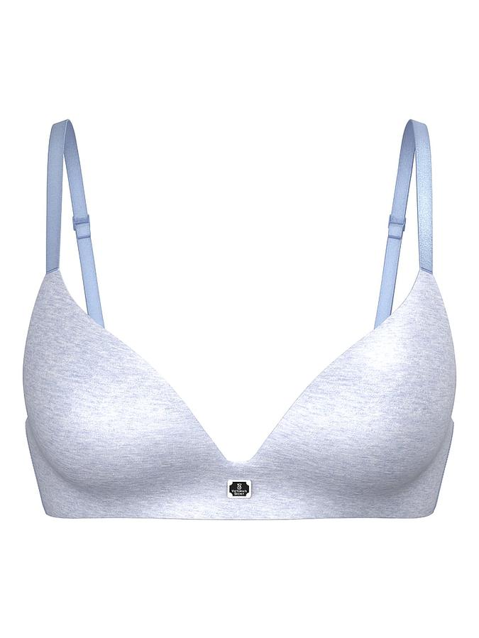 Cotton Logo Hardware Lightly Lined Wireless Bra image number 2