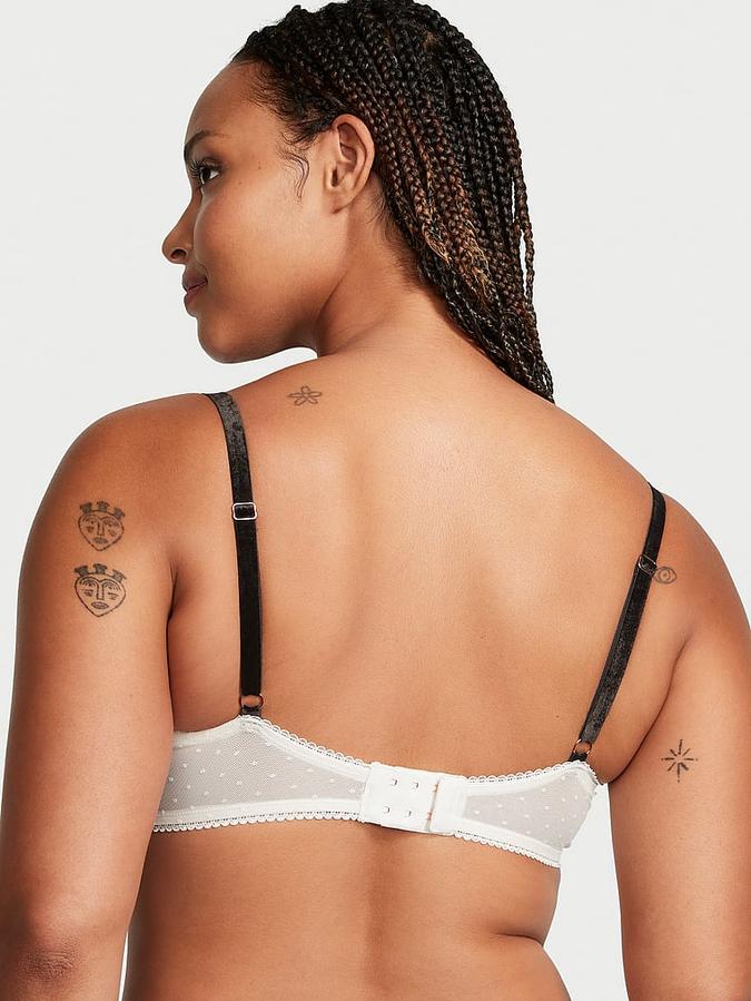 Dotted Mesh Push-Up Bra image number 1