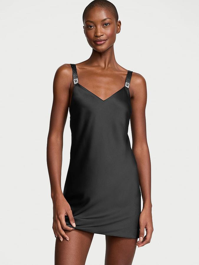 Scattered Shine Strap Satin Strappy-Back Slip image number 0