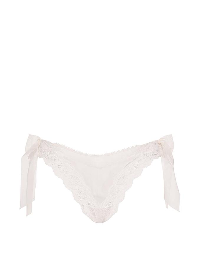Lace & Mesh Side-Bow Brazilian Panty image number 2