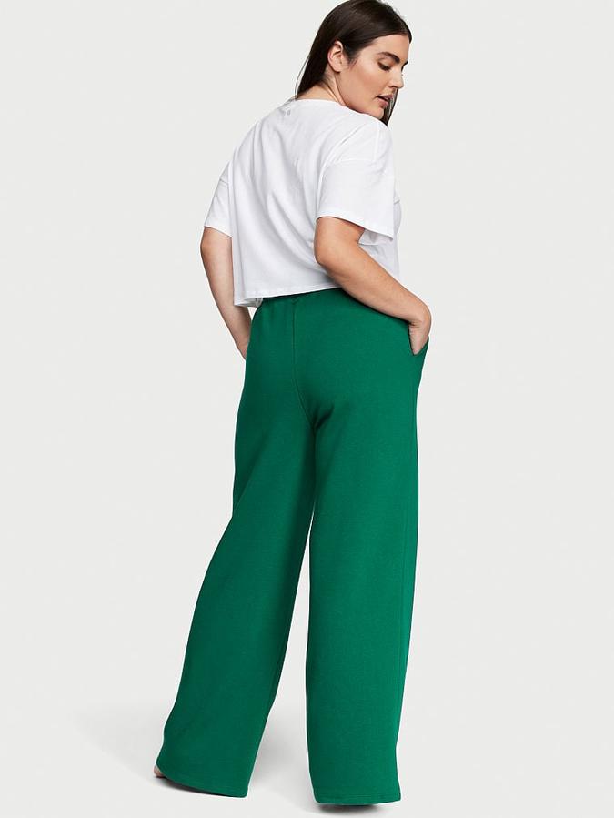Cotton High-Rise Fleece Mid Rise Lounge Pants image number 1