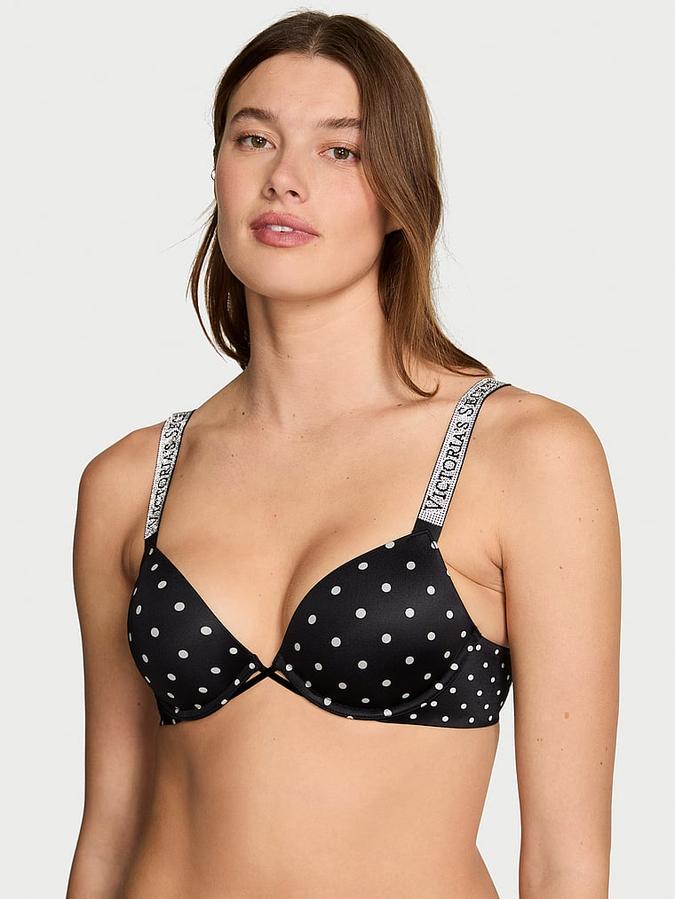 Logo Shine Strap Push-Up Bra