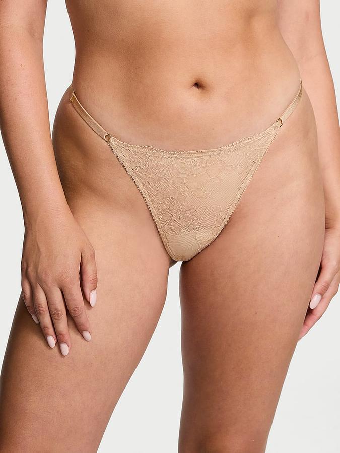 Rose Lace Adjustable V-String Panty image number 0