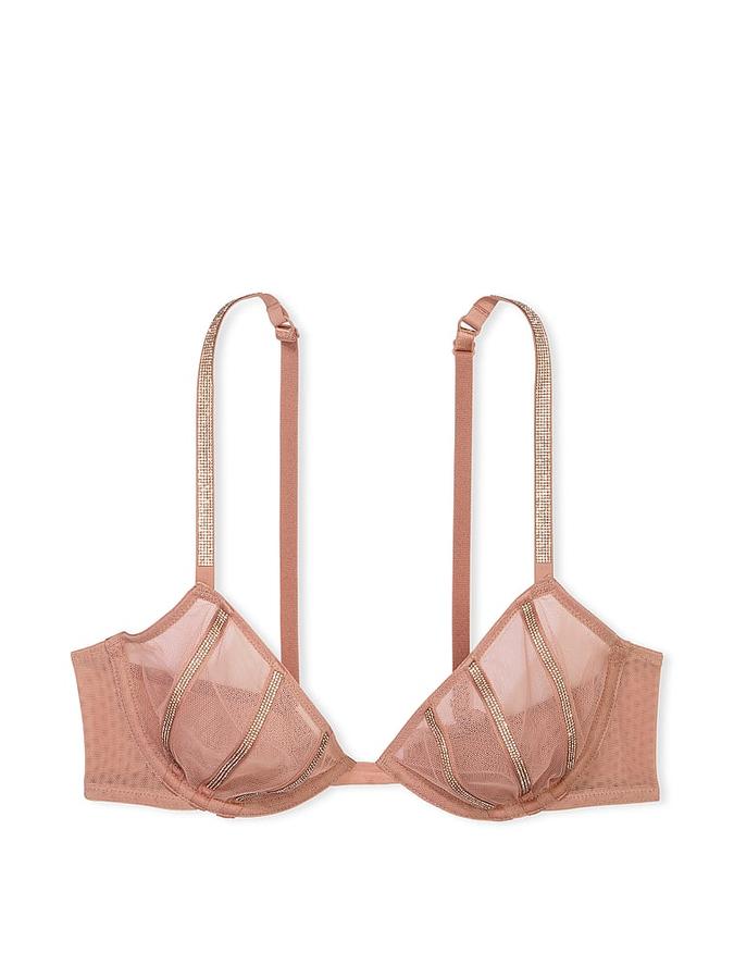 Sheer Shine Unlined Low-Cut Demi Bra image number 0