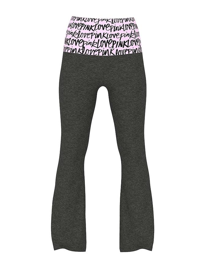 All-Day Cotton Foldover Flare Leggings image number 2