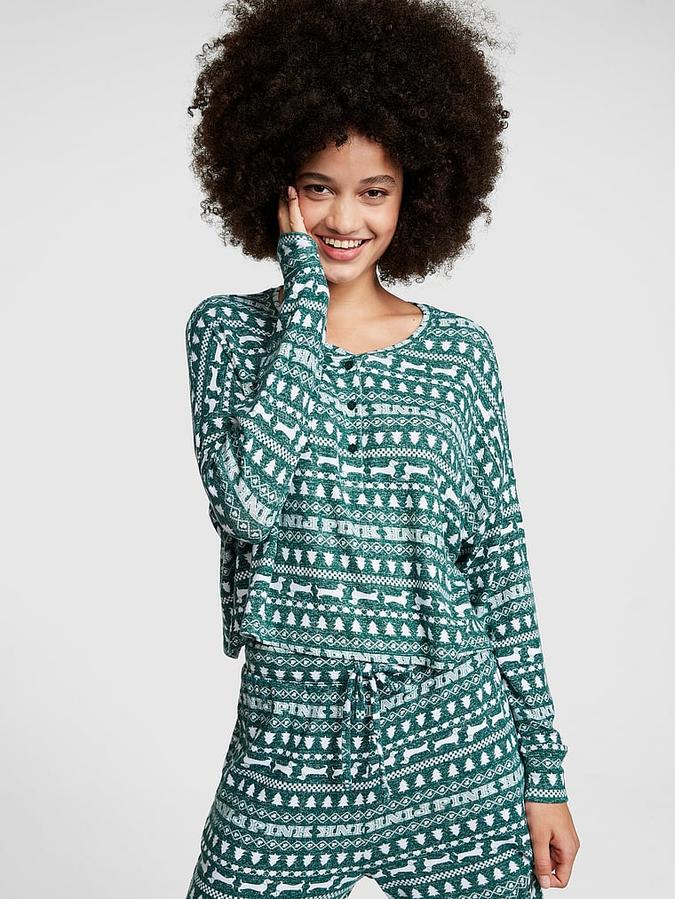 Cozy Long-Sleeve Sleep Shirt image number 0