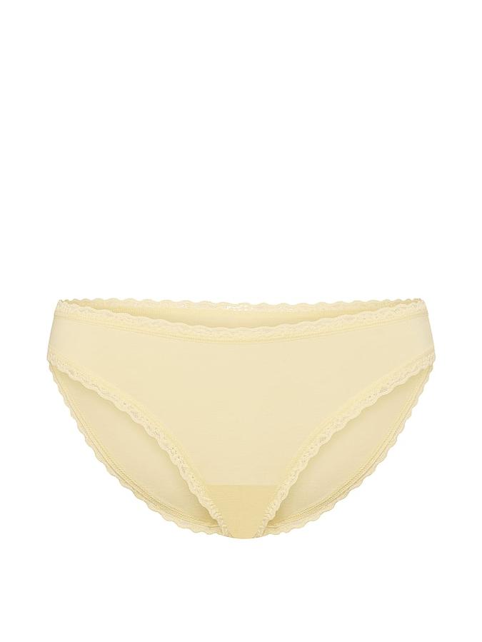 Cotton Lace-Waist Bikini Panty image number 2