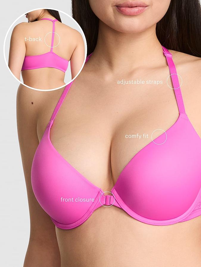 Wear Everywhere Front-Close Lightly Lined Full Coverage T-Shirt Bra image number 3