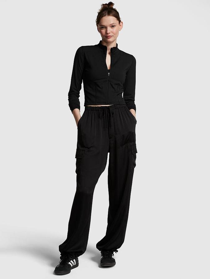 Satin Parachute Pants image number 3