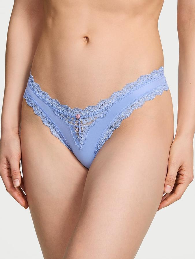 Lace-Trim Brazilian Panty