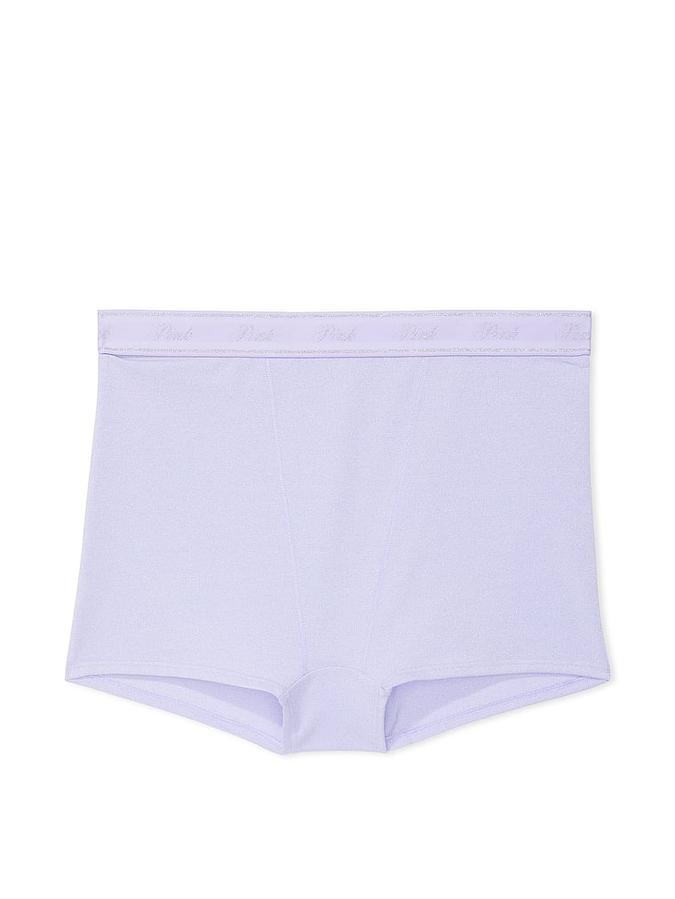 Logo Cotton Shimmer High-Waist Boyshort Panty image number 0