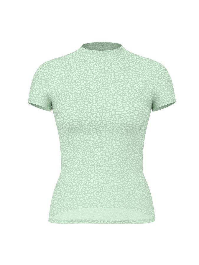 Base Leopard Mesh Short- Sleeve Tee image number 2