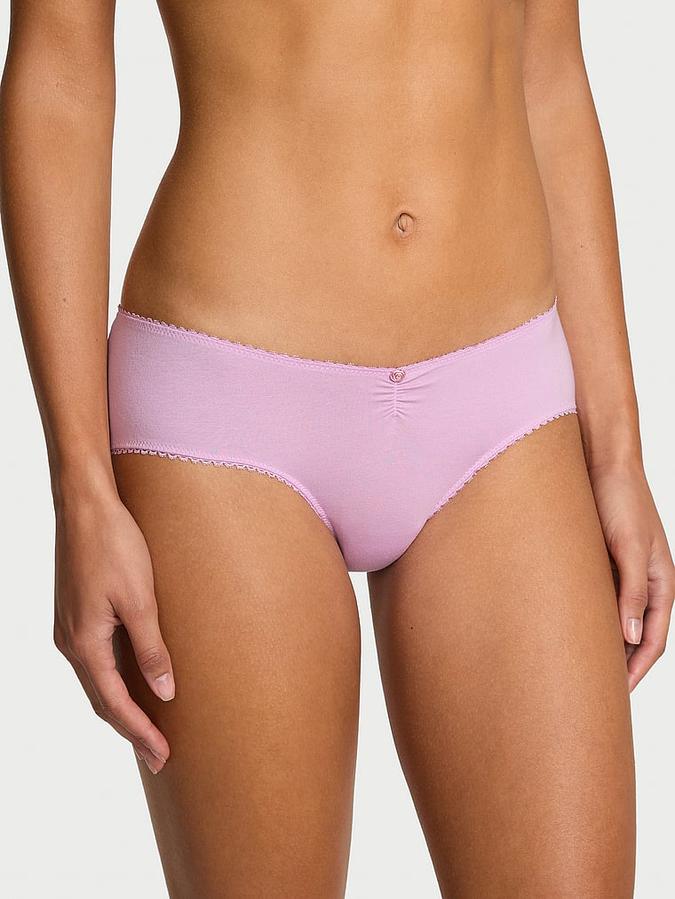 Stretch Cotton Heart Lace Hiphugger Panty