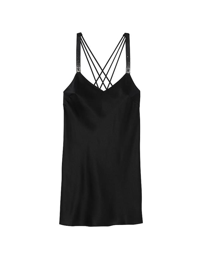 Scattered Shine Strap Satin Strappy-Back Slip image number 2