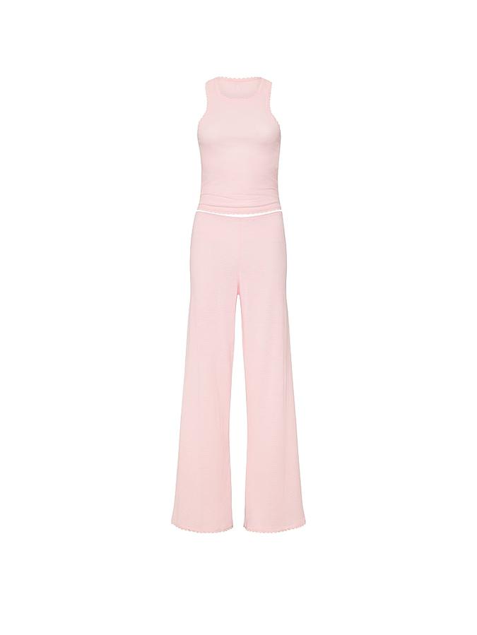 Cotton Shadow Stripe Tank & Pants Set image number 2