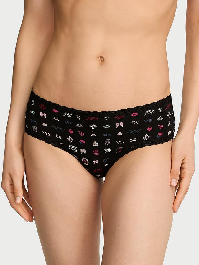 Cotton Lace-Waist Cheeky Panty