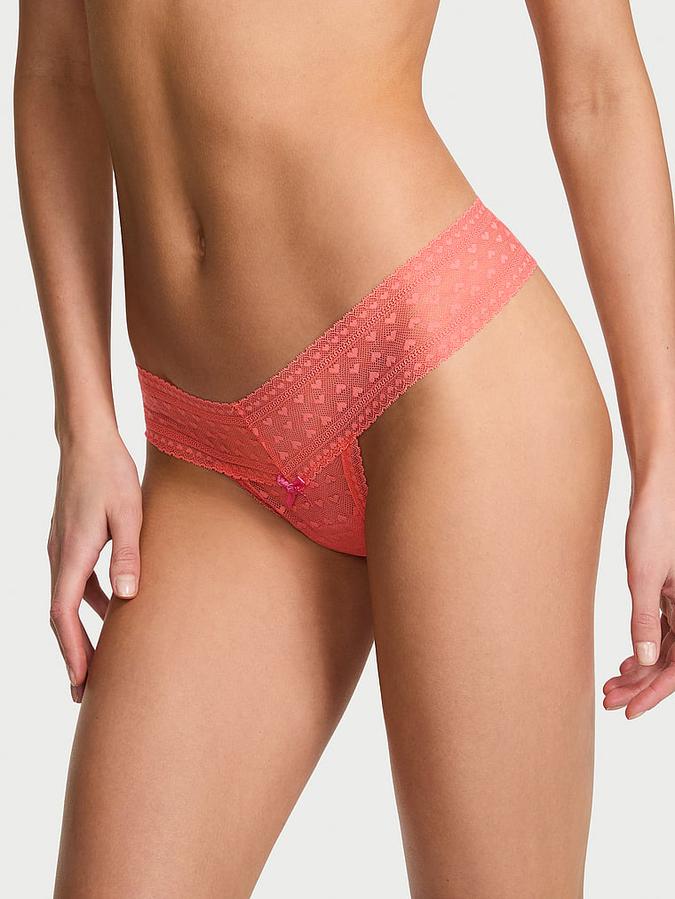 Heart Lace Thong Panty