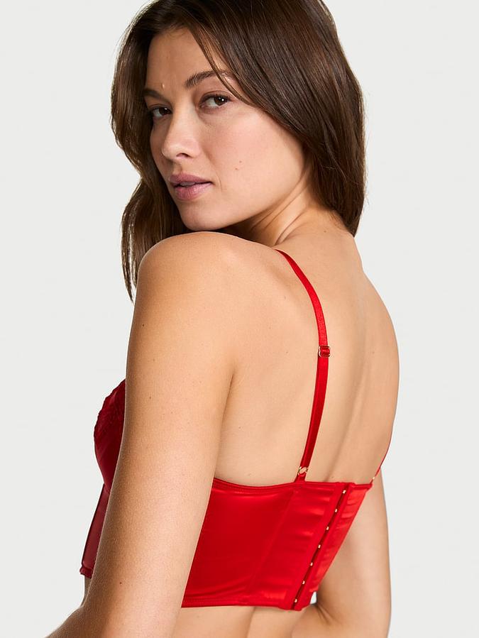 Heartbeat Embroidery Unlined Corset Top