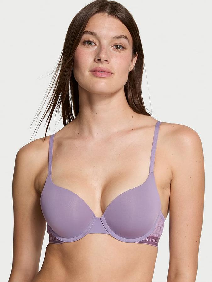 Push-Up Perfect Shape Lace-Trim Bra image number 0