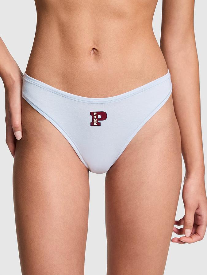 Cotton High-Leg Thong Panty image number 0