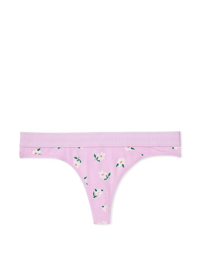 Logo Cotton Thong Panty image number 2
