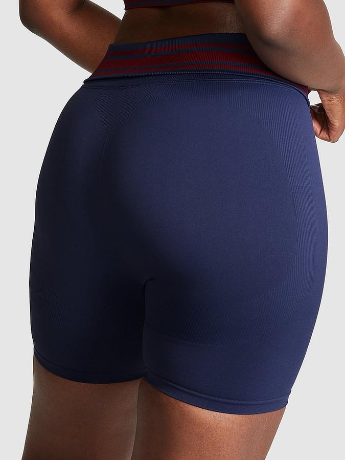 PINK Flip It Seamless Foldover Bike Shorts image number 1