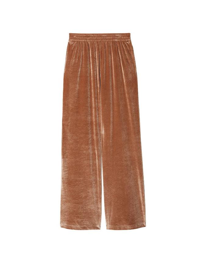 Velour Shine Logo Wide-Leg Pants image number 2