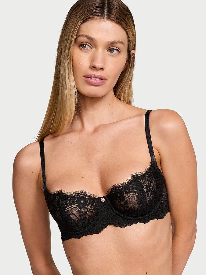 Wicked Unlined Lace Balconette Bra image number 0